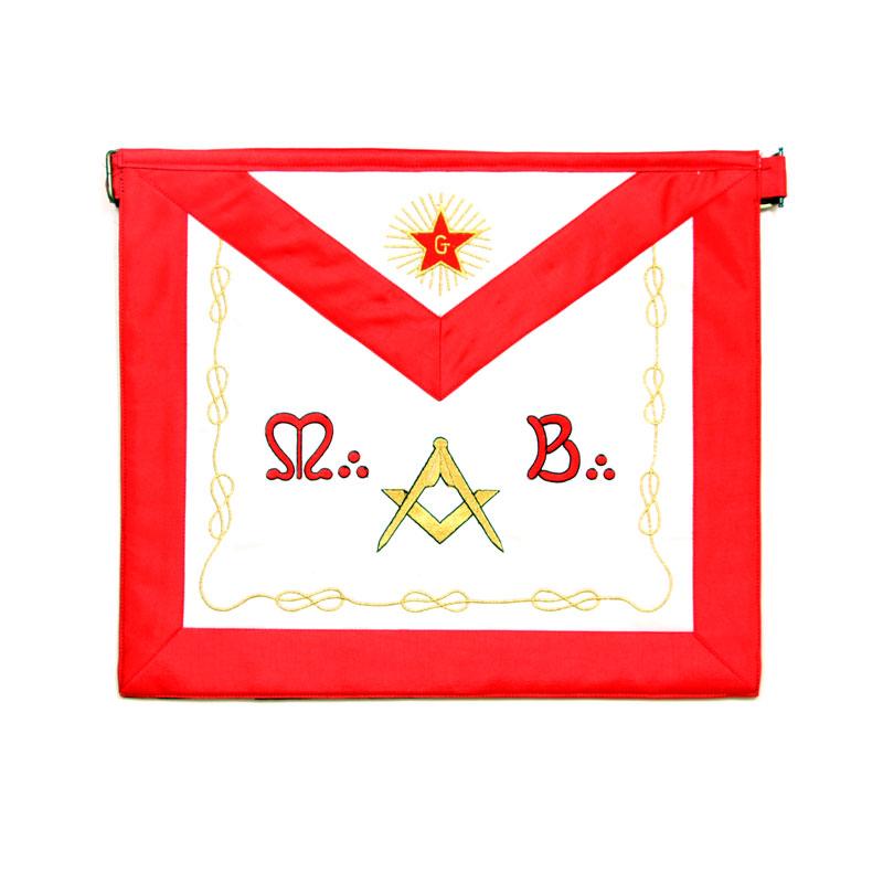 Master Mason Apron AASR ( Square & Compass ) - Real Leather