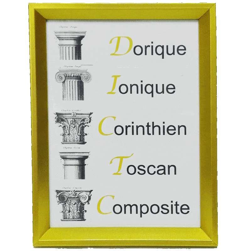 Cartouche « Les 5 Ordres d’Architecture » (Compagnon)