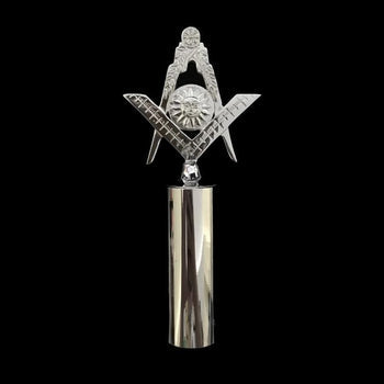 Senior Deacon Silvered Wand Top - American Constitution (York Rite, Blue Lodge)