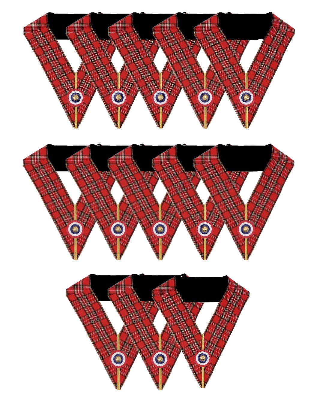 Set 13 Craft Lodge Officer Collars - Royal Standard of Scotland - France(G.L.N.F.)