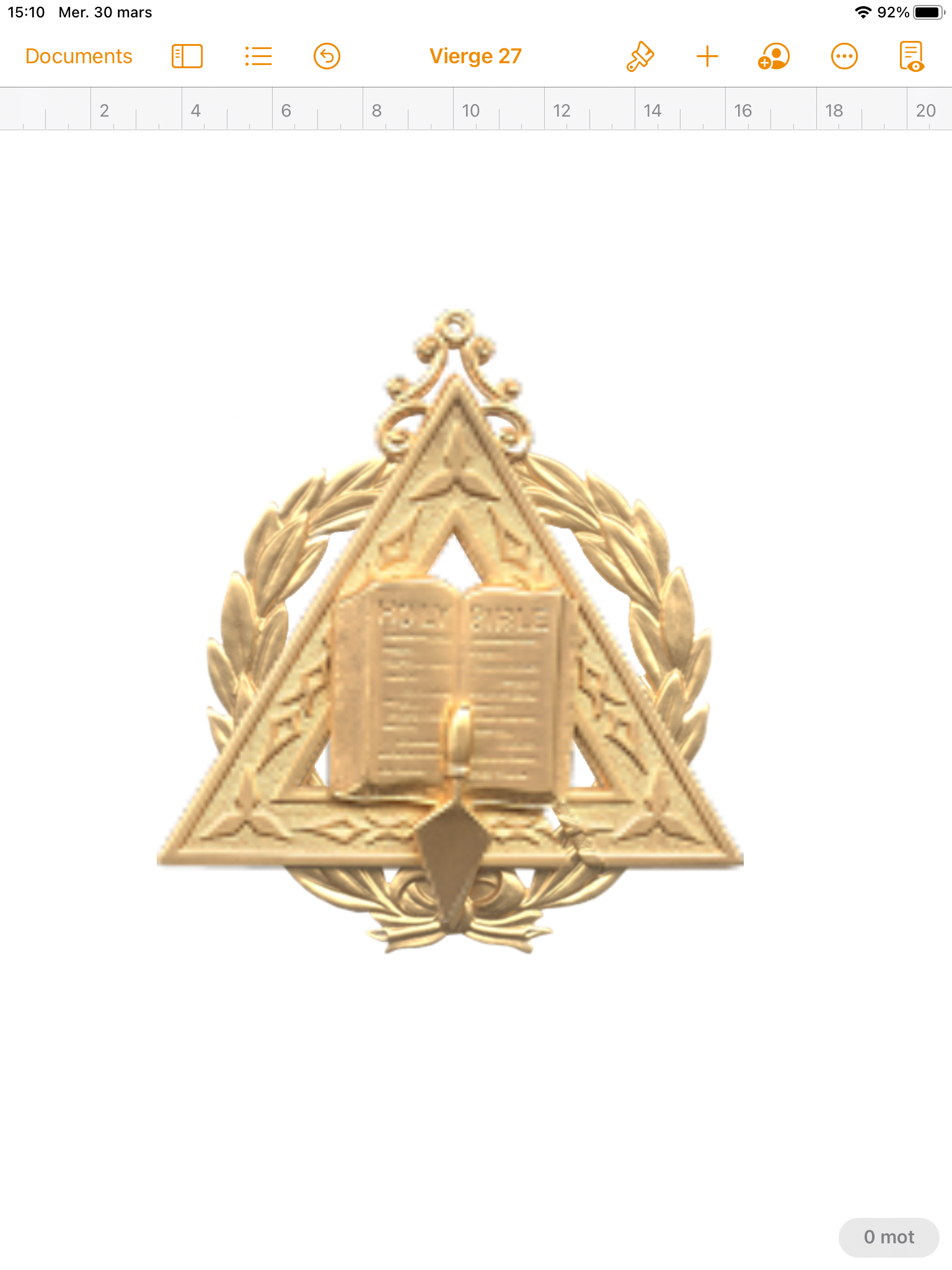 Cryptic (Royal & Select Masters) Grand Chaplain Collar Jewel - American Constitution