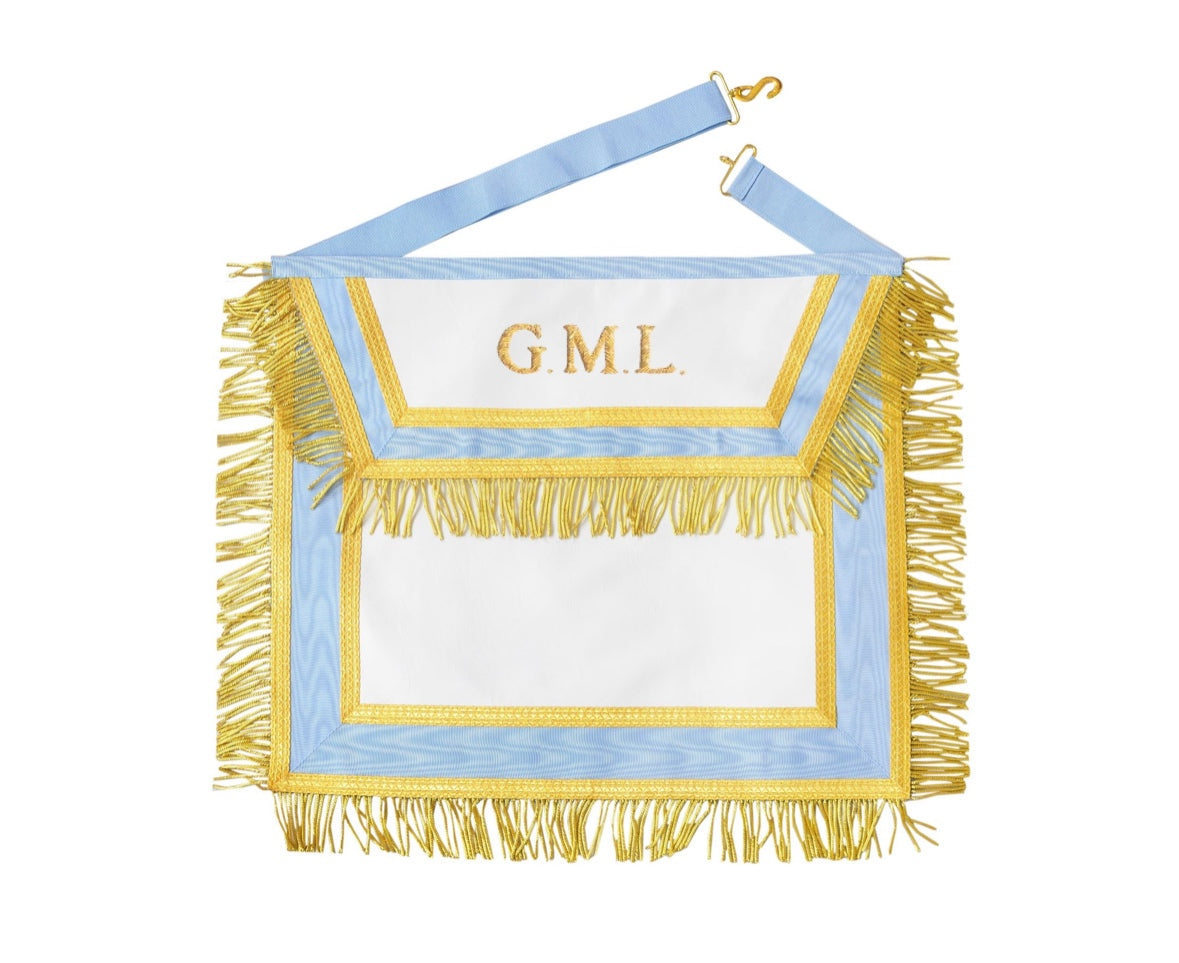 Grand Master Lodge Apron (G.M.L.) - Irish Constitution. 41x34cm