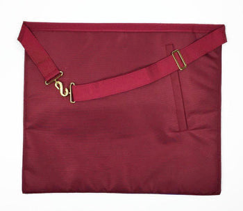 Red Cross Knights Most Excellent Chief Apron (Maroon) - Scottish Constitution. 41x34 cm