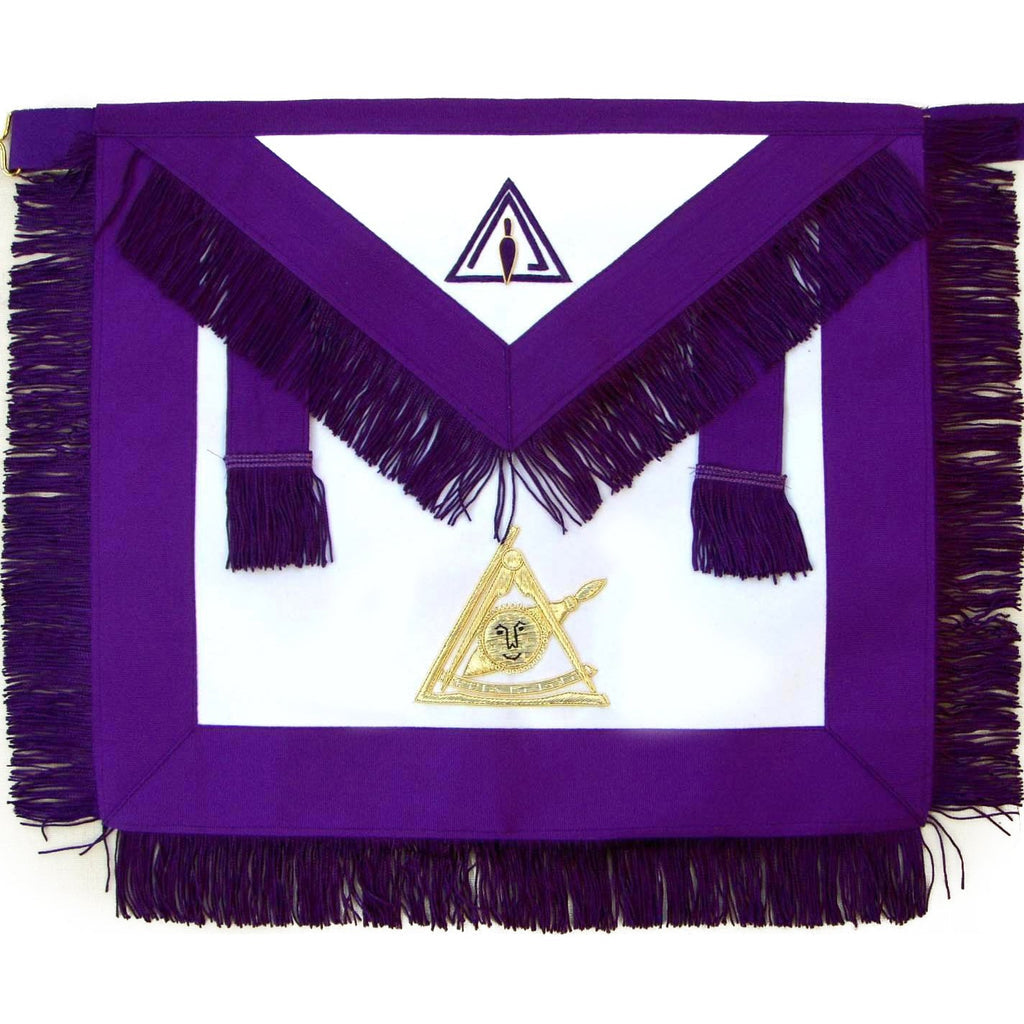 Cryptic (Royal & Select Master) Past TIM Apron with Fringe (Broken left) - American Constitution. 41x35 cm