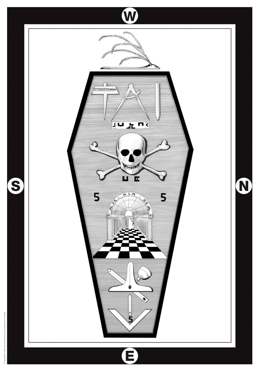 Master Mason Tracing Board - Scottish Constitution (Royal Standard of Scotland)