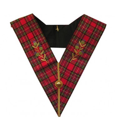 Craft Lodge Officer Royal Stewart Tartan Collar - Scottish Constitution (Royal Standard of Scotland)