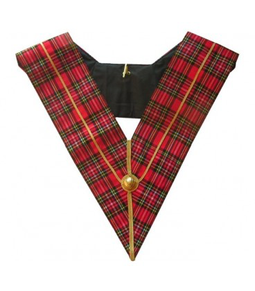 Right Worshipful Master Royal Stewart Tartan Collar - Scottish Constitution (Royal Standard of Scotland)