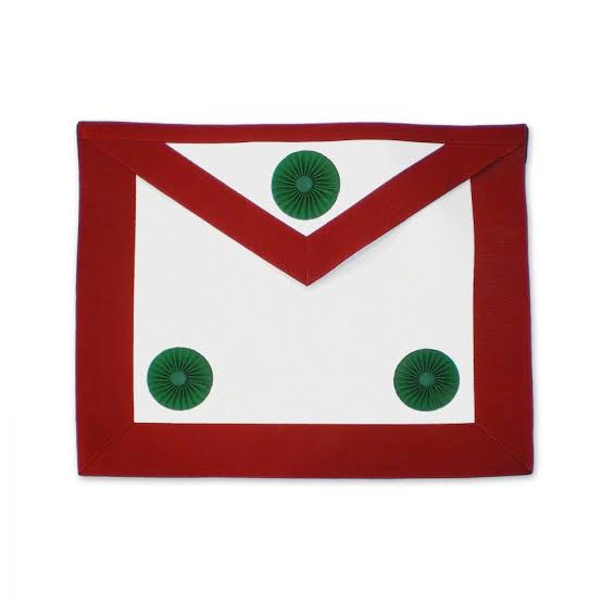 Knight Mason Apron (Maroon) - Irish Constitution. 41x34 cm