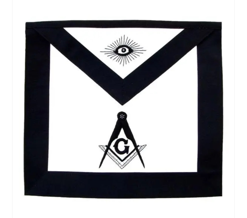 Master Mason Funeral Apron - American Constitution (York Rite, Blue Lodge). 39x33cm