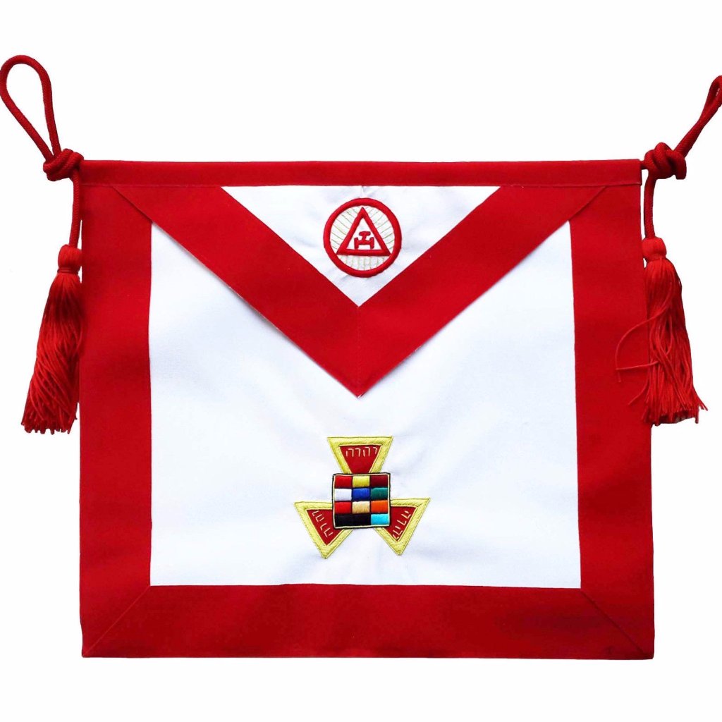 Royal Arch Past High Priest Apron with Cord- American Constitution. 41x34cm