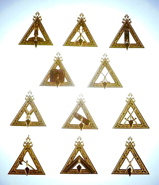 Set 11 Cryptic (Royal & Select Masters) Council Officers Jewels - American Constitution