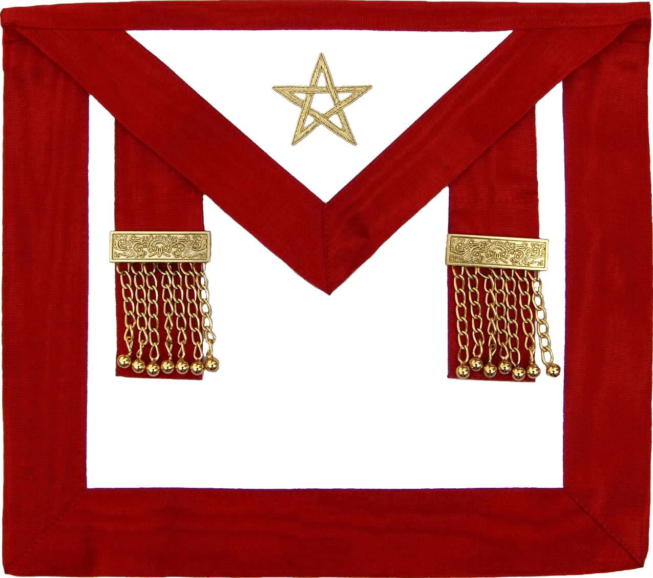 Royal Arch Most Excellent Master Apron with Tassels - American Constitution. 41x35 cm