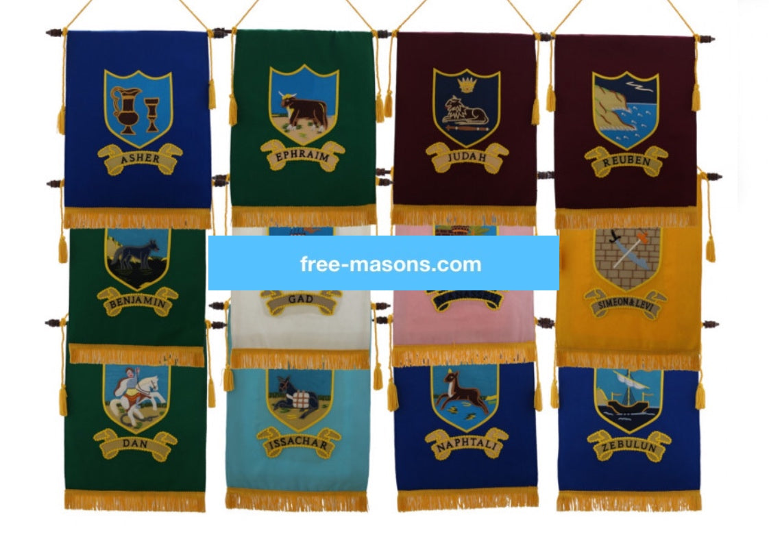 Set 12 Royal Arch Tribal Banners - English Constitution