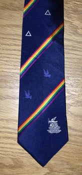 Masonic Regalia Blue Tie. Royal Ark Mariner Logo