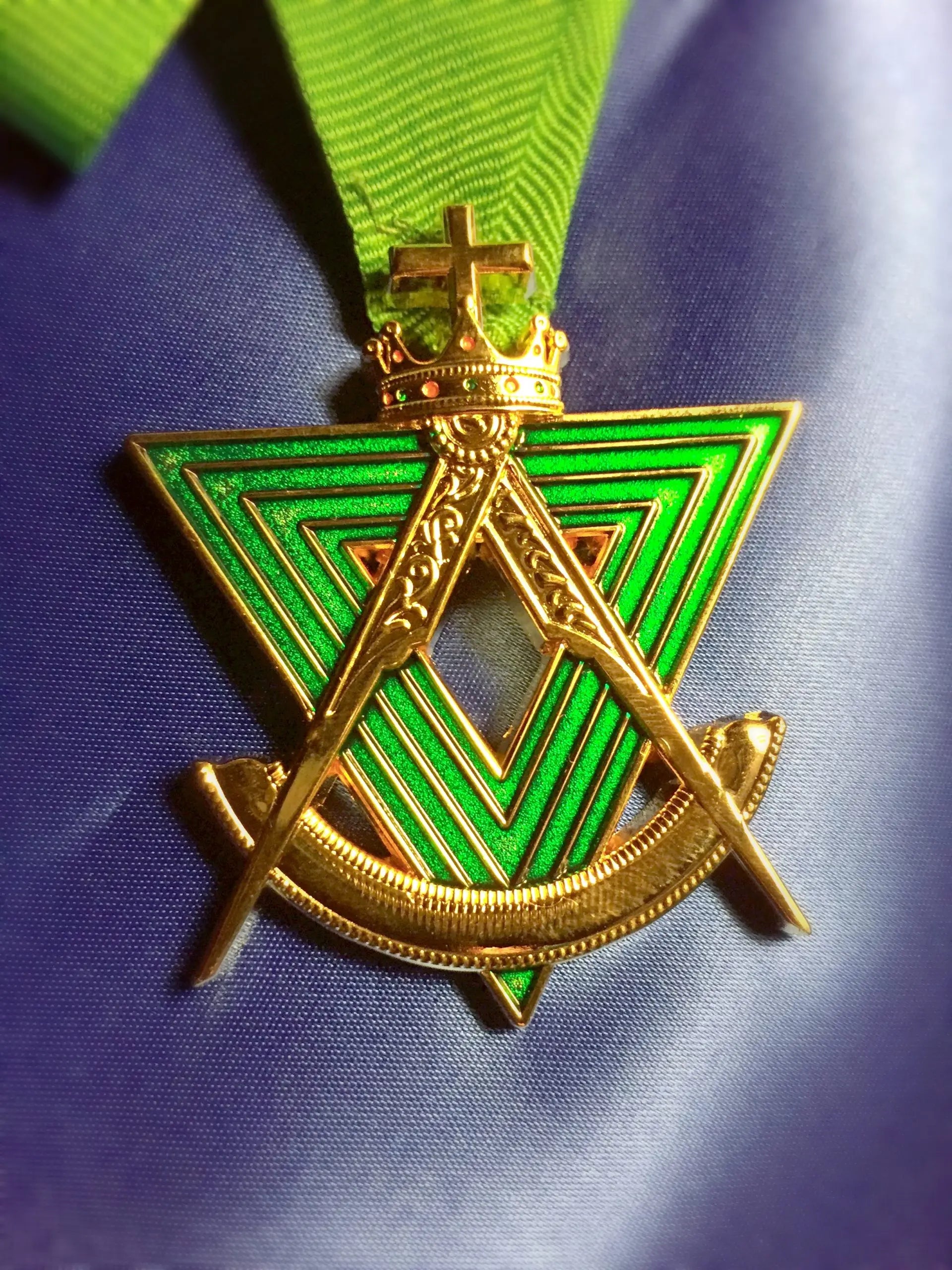 Allied Masonic Degrees Green Collarette - American Constitution